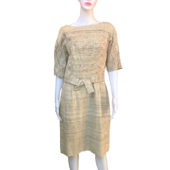Rare Vintage 1950s Suzy Perette Wool Dress - Size