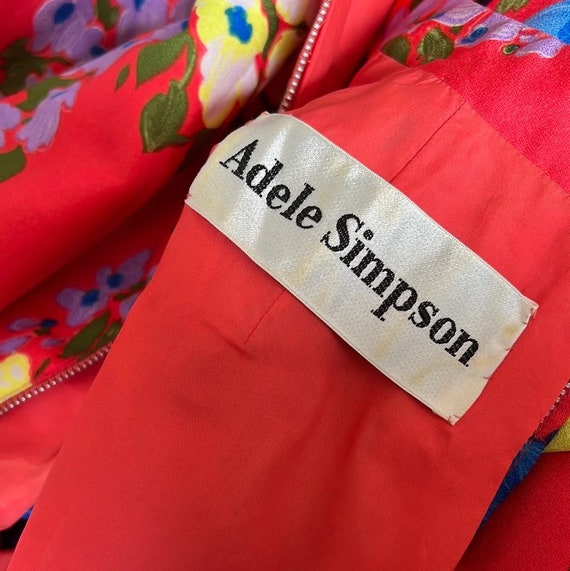 Vintage 1960s Adele Simpson Floral Maxi Dress - image 7