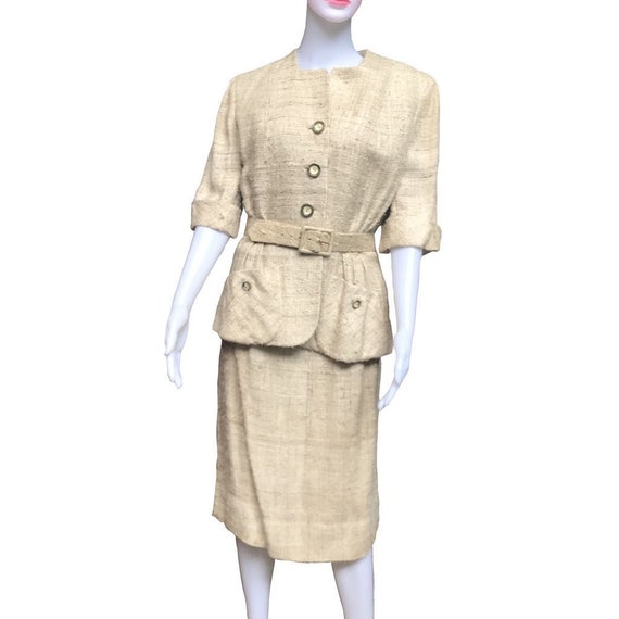 Vintage 1940s Henry Harris Tweed Wool Skirt Suit