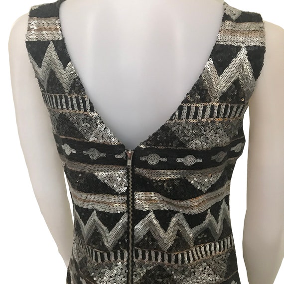 Vintage 1990s Sequined Sleeveless Mini-Dress - image 3