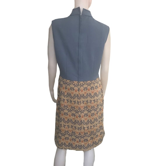 Vintage 1960s Sleeveless Mock Turtleneck Day Dress - image 3