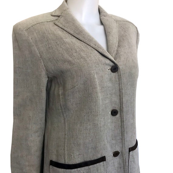 Vintage 1990s Oscar de la Renta Gray Jacket - image 2