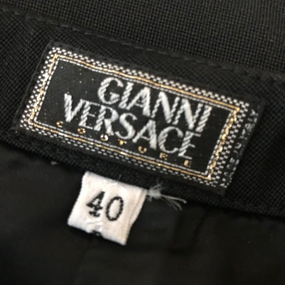 Vintage 1990s Gianni Versace Couture Black Straig… - image 4