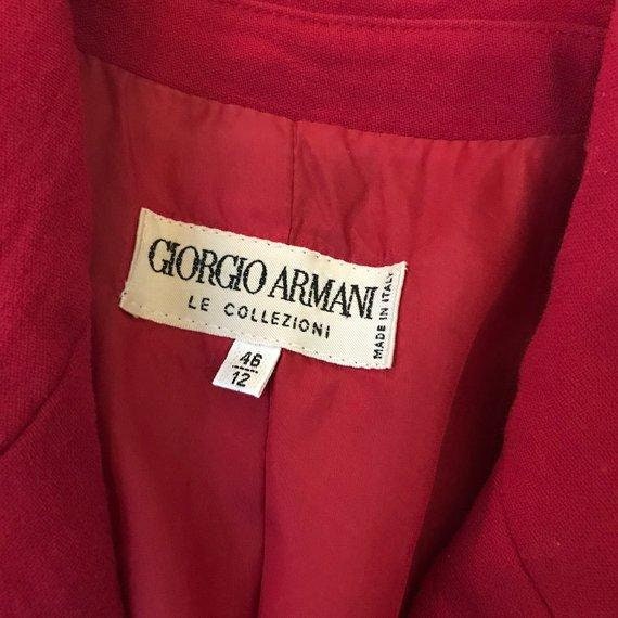 Vintage 1980s Giorgio Armani Burgundy Blazer - image 4