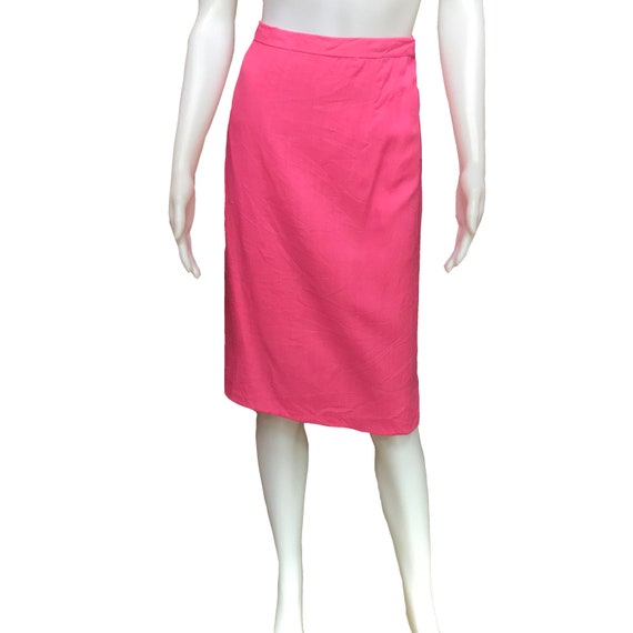 Vintage 1960s Ilsa Engel Hot Pink Linen Skirt Suit - image 5