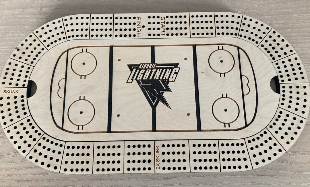 Hockey Rink Crib Board - Laser Cut and Engraved With Your Favourite ...