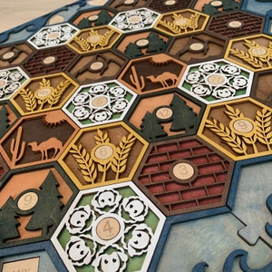 Jeu de société de construction de ressources, plateau de jeu uniquement, soirée jeux en famille