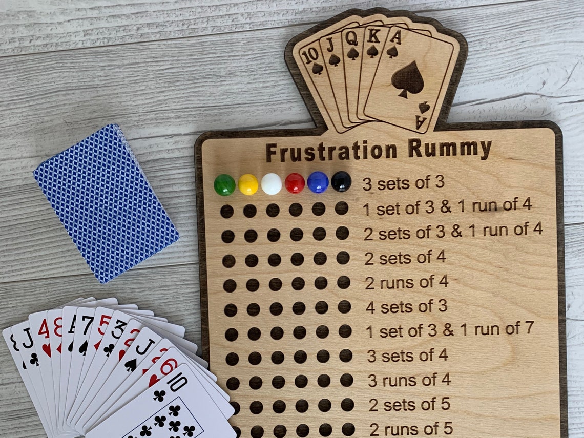 Frustration Rummy, Marble and Card Game, Family Games Night, Phase 10 ...