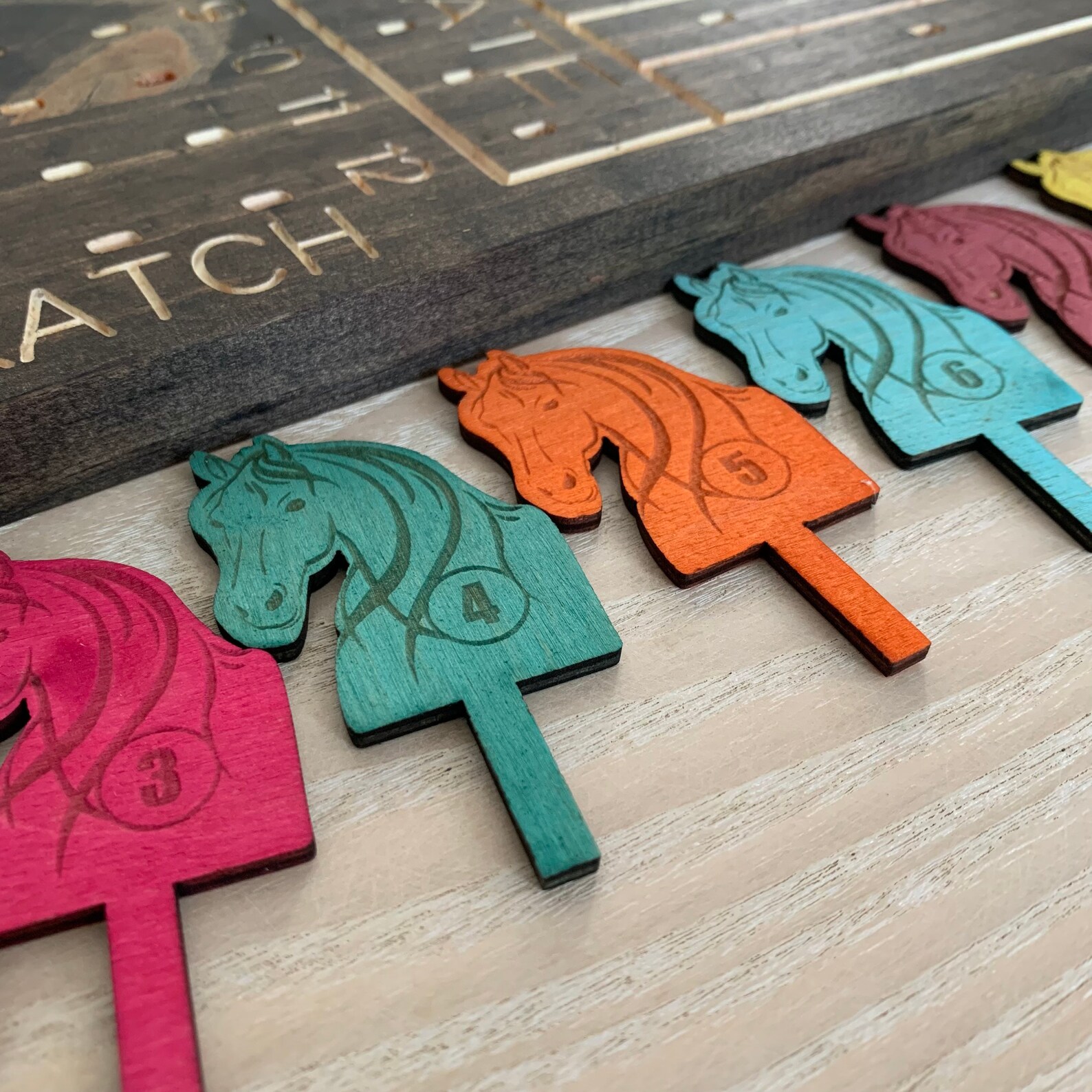 Horse Race Board Game Dice and Card Game Multiple Player Etsy Canada