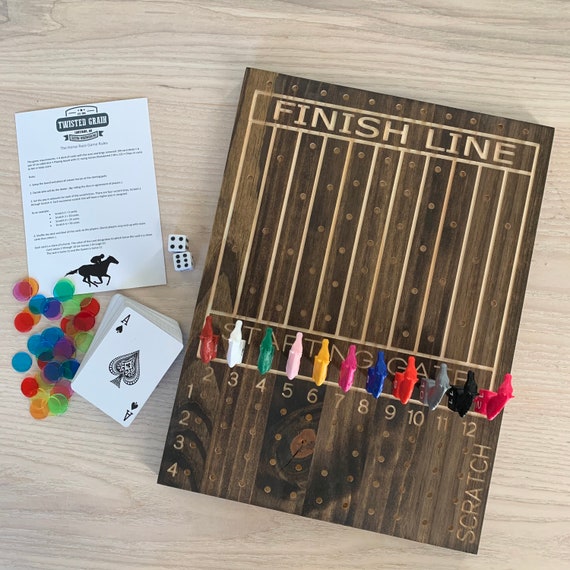 Horse Race Board Game Dice and Card Game Multiple Player Etsy
