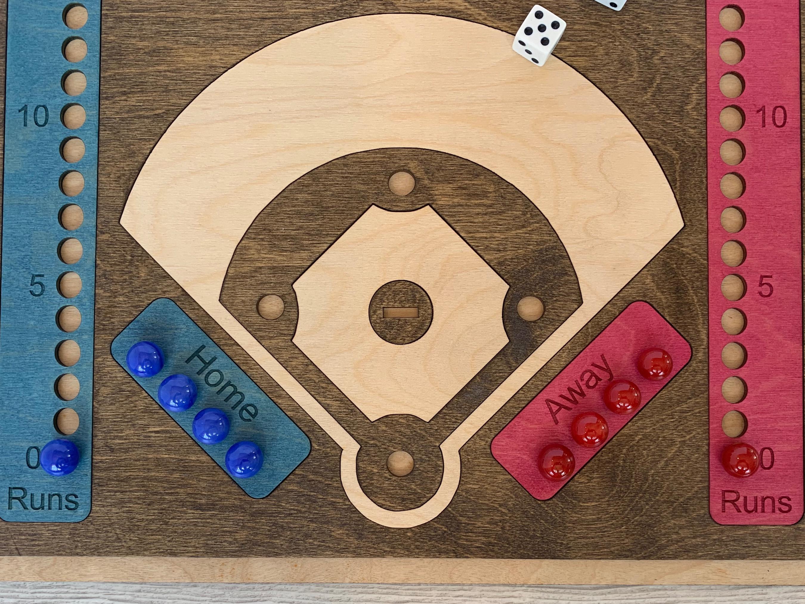 Baseball Dice Game wooden board game, family board games, family game nights, games for adults, baseball lovers
