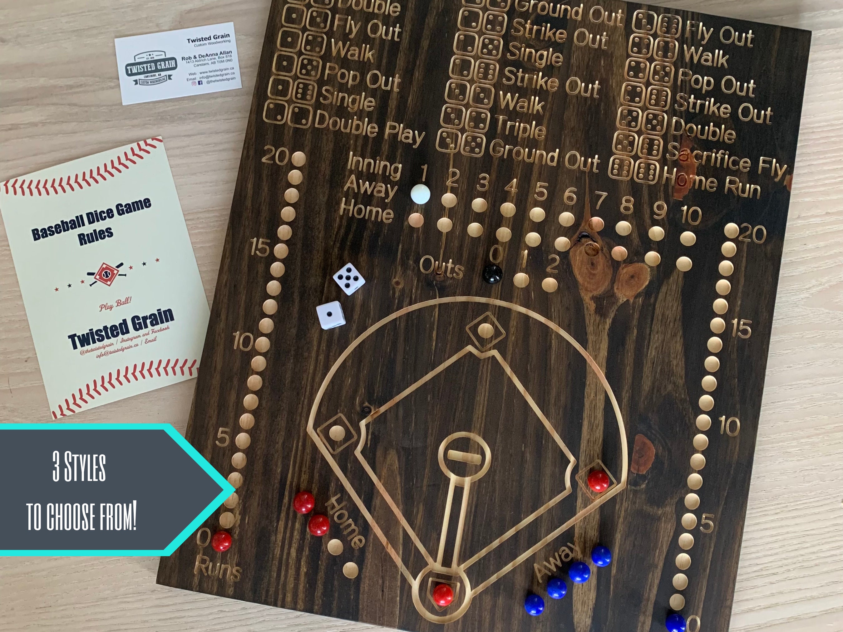 Baseball Dice Board Game Thick Solid Wood Dice And Marble Board Game Fun Color Pattern Double Battle Table Game For Family Party Holiday Gatherings Baseball Dice Board Game Thick Solid Wood Dice And Marble Board Game Fun Color Pattern Double Battle Table Game For Family Party Holiday Gatherings