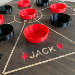 Rumoli | Jeu de société en bois | Tasses amovibles | Jeu de cartes | Soirée jeux en famille