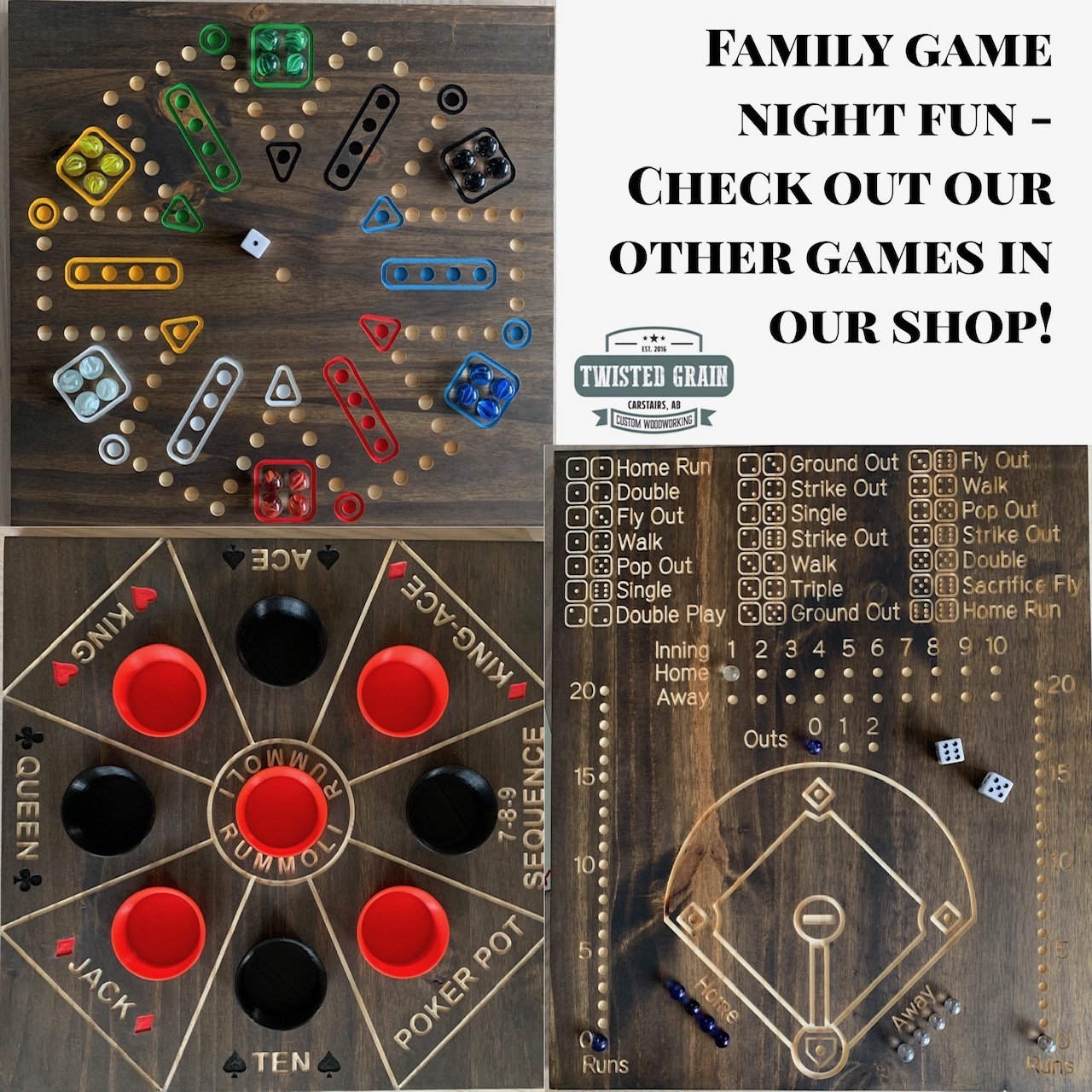 Aggravation Travel 4 player wooden board game, dice and marble game, family game night, games for adults,  family board games