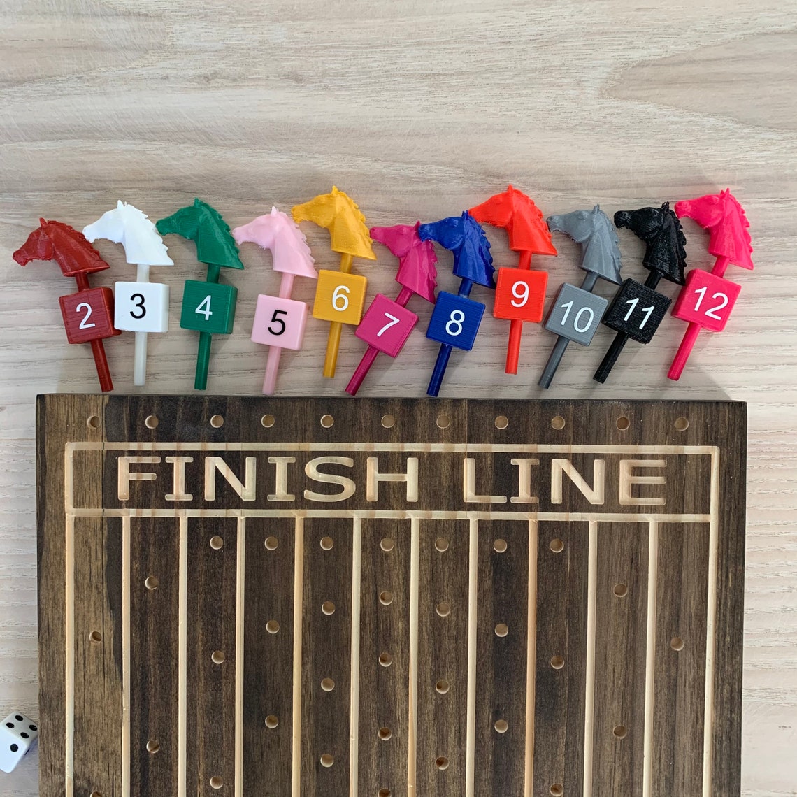 Horse Race Board Game Dice and Card Game Multiple Player Etsy