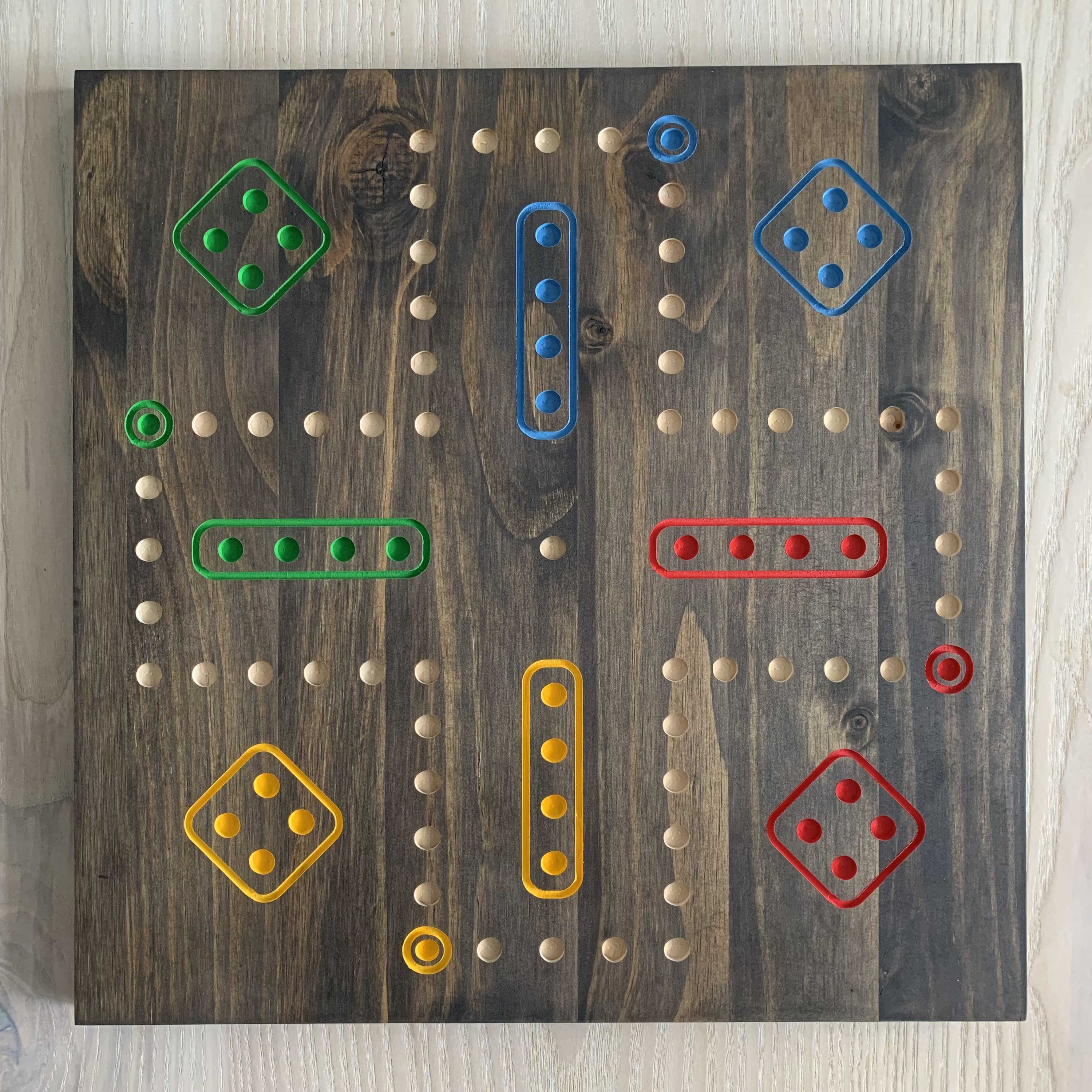 Aggravation | Double sided 6-player and 4-player Wooden Dice Marble Game | Board Game | Trouble | Sorry | Family Game Night