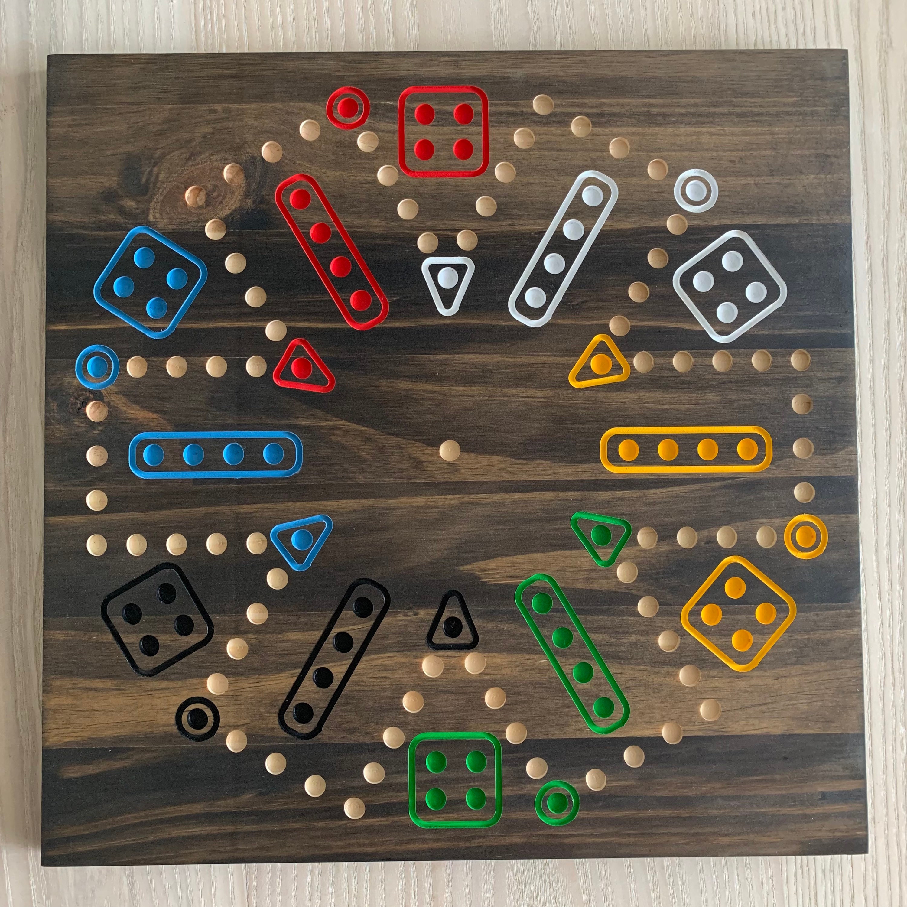 Aggravation | Double sided 6-player and 4-player Wooden Dice Marble Game | Board Game | Trouble | Sorry | Family Game Night