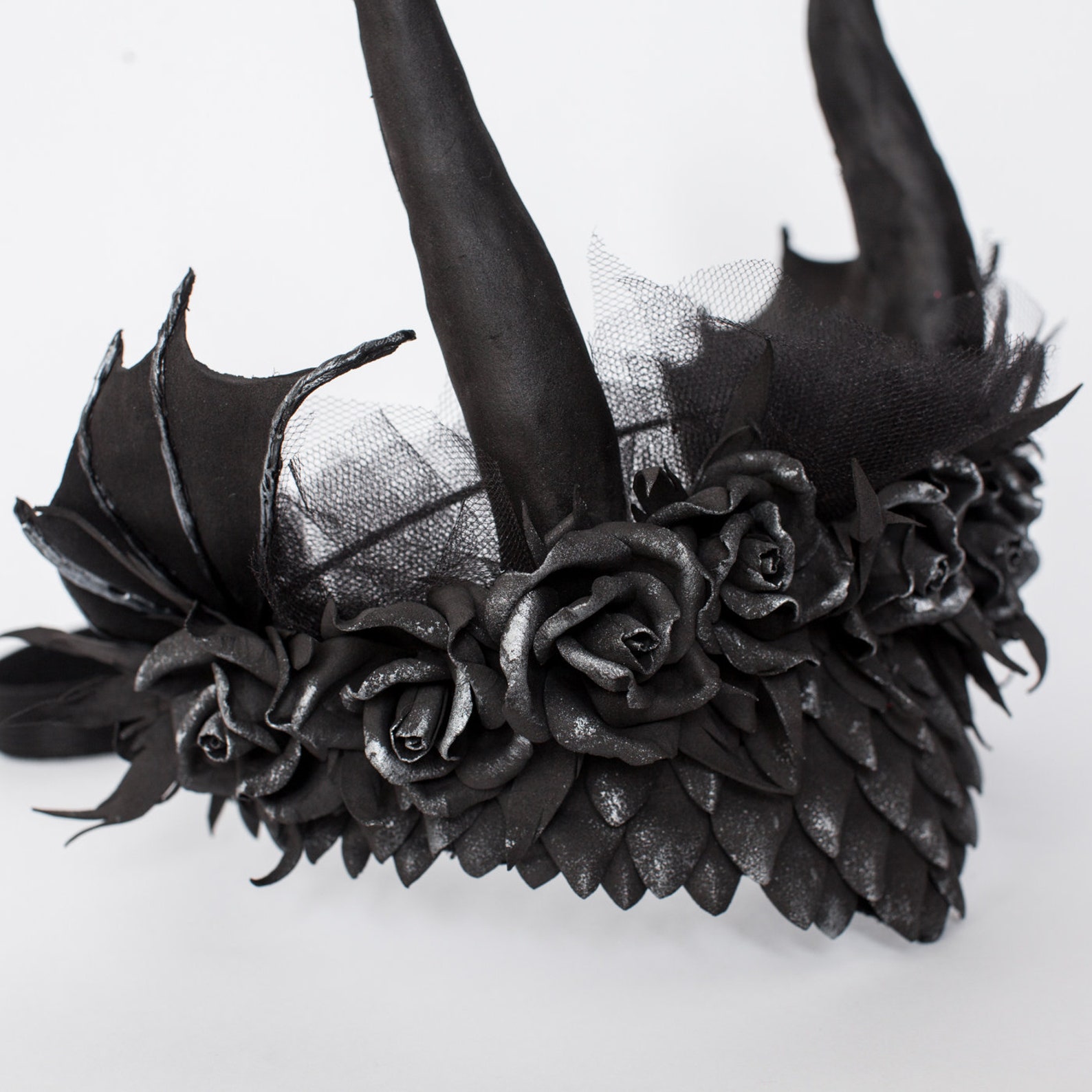 Black dragon horns headband halloween crown Gothic headband Etsy