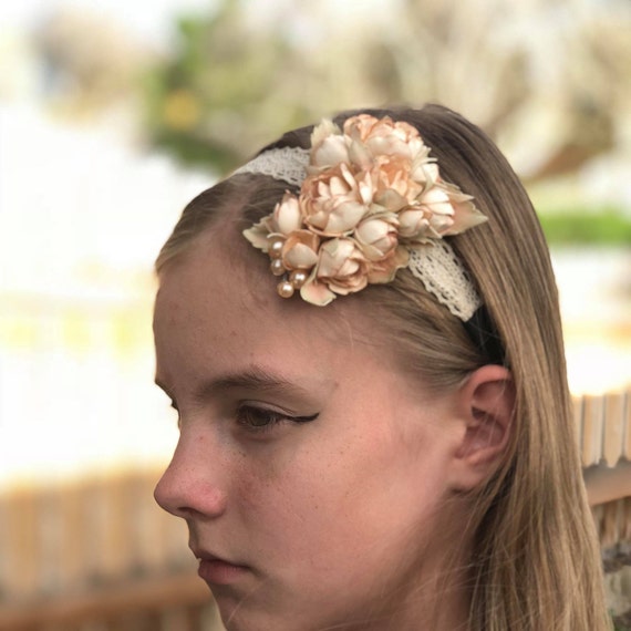 Wedding Headpiece Flower Girl Flower Crown Hair Accessories Etsy
