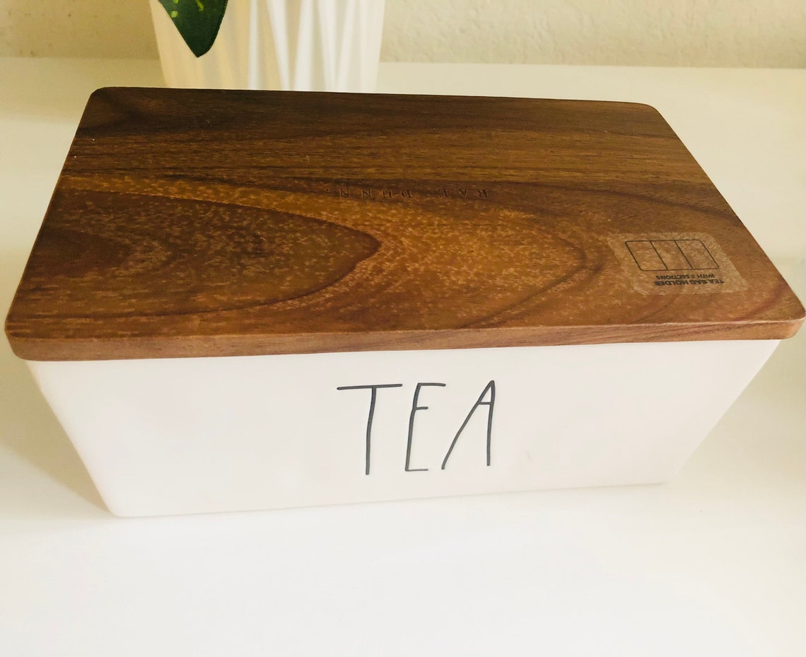 Rae Dunn Tea Packets Organiser Ceramic Tea Storage tea Holder.christmas