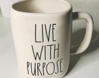 Rae Dunn “live with purpose” mug