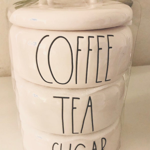 Stackable Tea Coffee Sugar Canisters Etsy UK