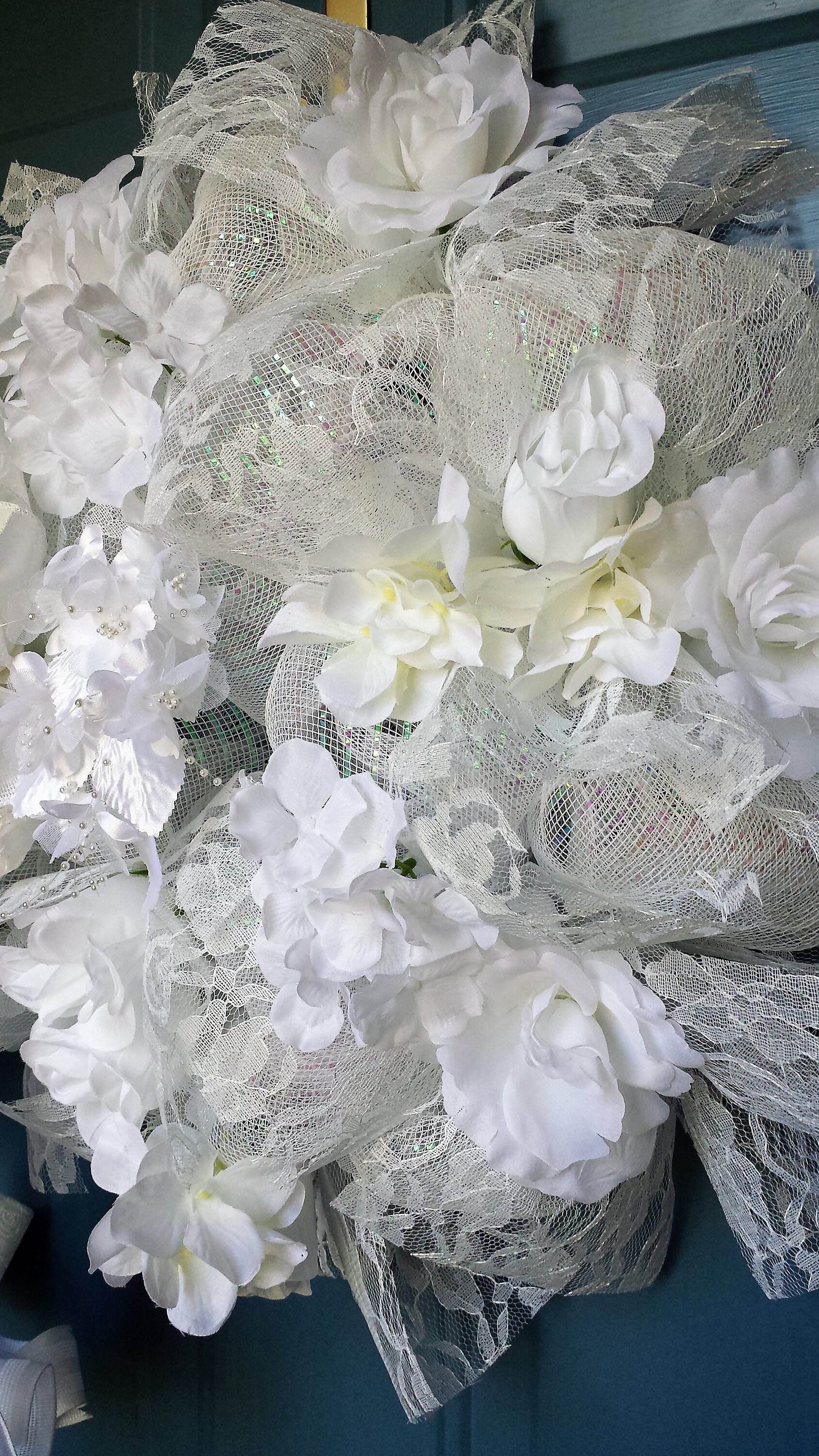 White Wedding Wreath Romantic Door or Wall Décor for Event Etsy