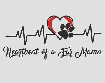 Download Paw Print Heartbeat Etsy
