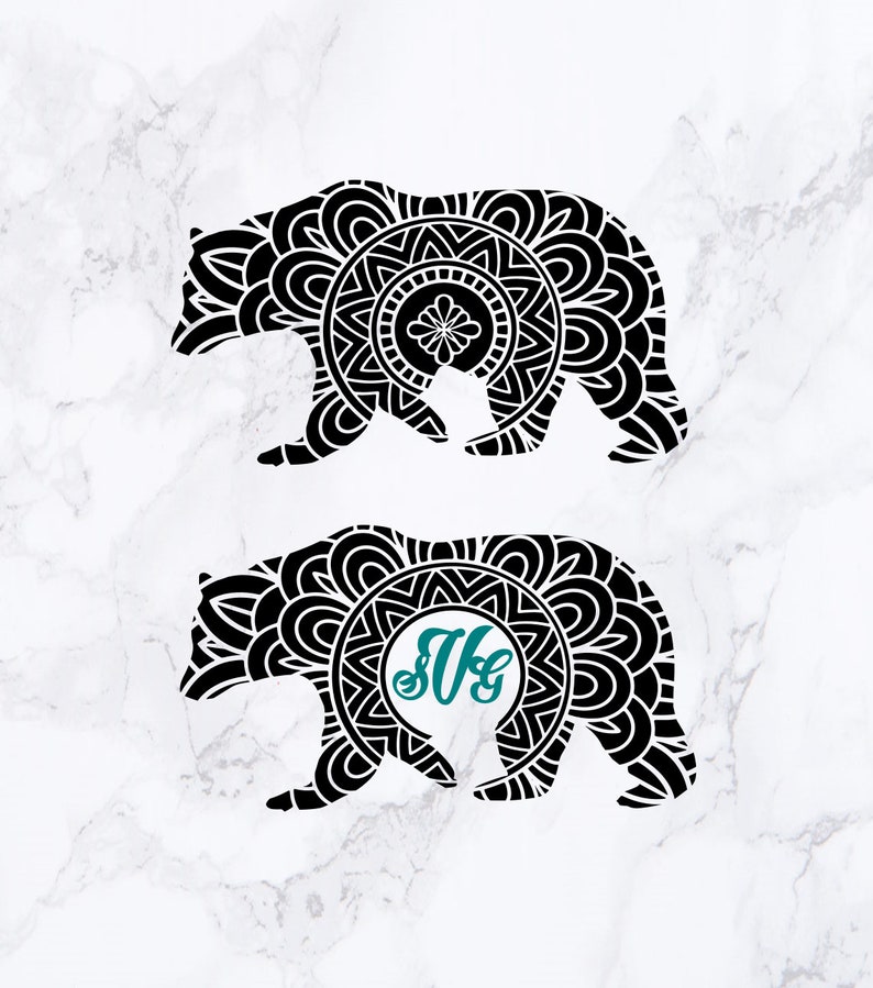 Download Layered Mama Bear Mandala Svg Design - Layered SVG Cut File