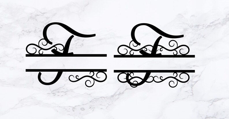 Download Clip Art Split Monogram Letter F File Svg Dxf Cutting File For Cameo Cricut Silhouette Wedding Cutting File Wedding Svg Art Collectibles