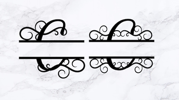 Download Split monogram letter C file svg dxf cutting file for ...