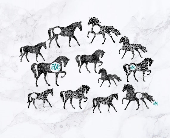 Download Horse Mandala Svg Horse Monogram Svg Mandala Svg Mandala Cutting File Dxf For Cricut Cameo Silhouette