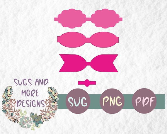 Download Hair Bow templateBow svg Faux leather bow template Baby | Etsy