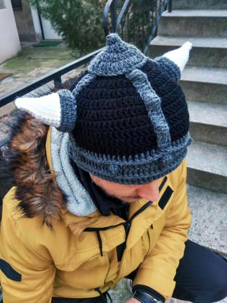 Crochet Viking Helmet Beanie Hat /helmet Hat for Boys/viking Hat