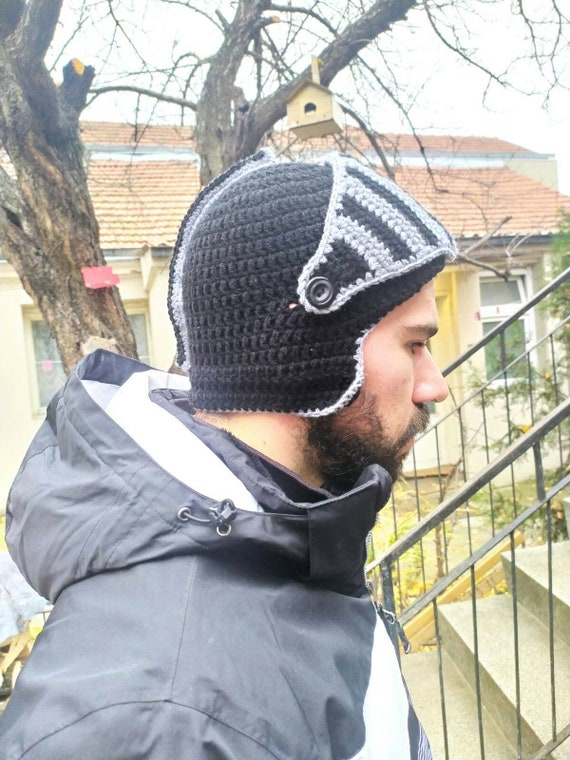 Knight Helmet Hat With Moveable Visor 