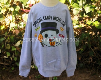 Official Candy Inspector Boo Ghost Candy crewneck kids Sweater
