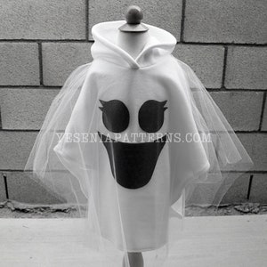 Girly Lashes Happy Floating Ghost Poncho Cape Halloween Costume Toddler