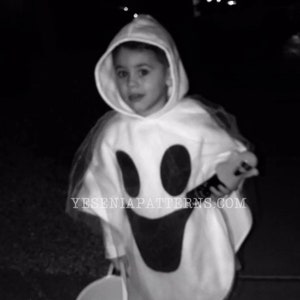 Happy Floating Ghost Poncho Cape Halloween Costume Toddler