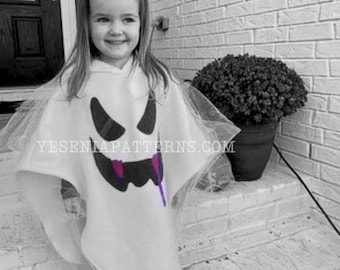 Spooky Bloody Floating Ghost Poncho Cape Costume Toddler Halloween