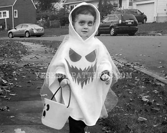 Spooky Floating Ghost Poncho Cape Costume Toddler