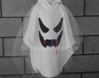 Spooky Bloody Floating Ghost Poncho Cape Costume Toddler