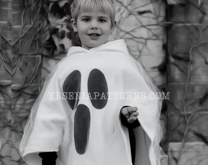 Featured listing image: Surprised Floating Ghost Poncho Cape Halloween Costume Toddler