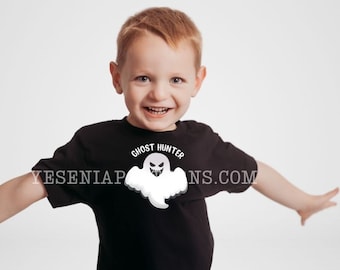Ghost Hunter Spooky BOO ghostie Halloween Kids tshirt tee