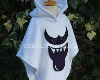 Haunted Ghost Poncho Cape Halloween Costume Kid Size