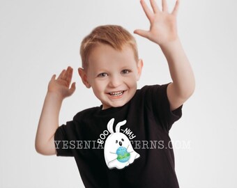 BOO-NNY Easter Spring Ghost ghostie Kids tshirt tee