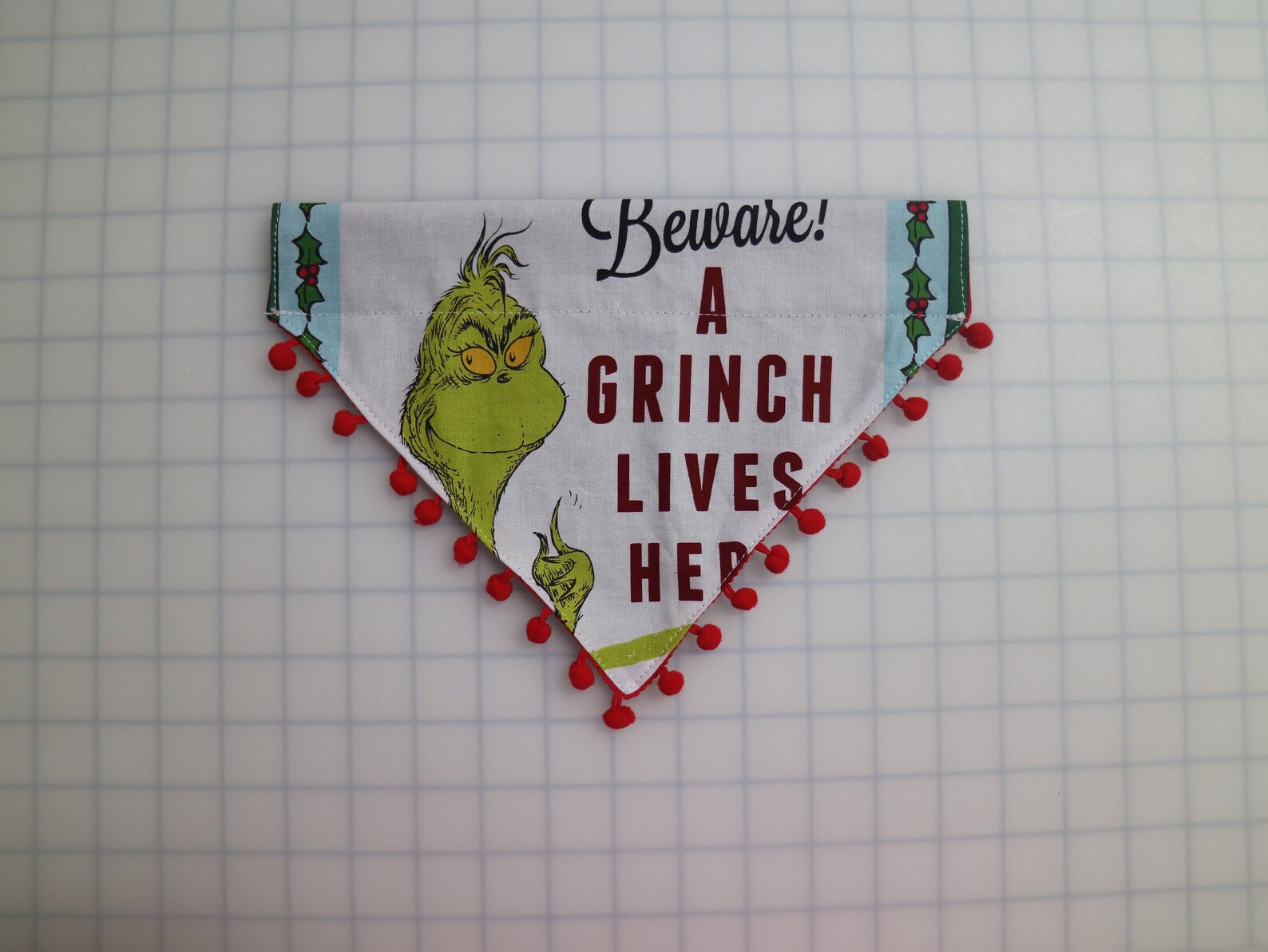 The Grinch Christmas Beware a Grinch lives here Dog Pet Collar Etsy