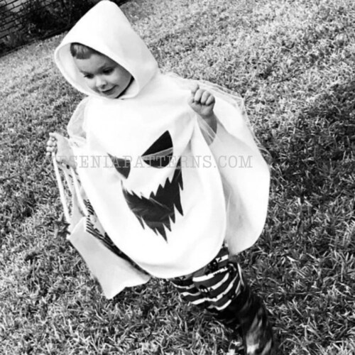 Spooky Floating Ghost Poncho Cape Costume Toddler