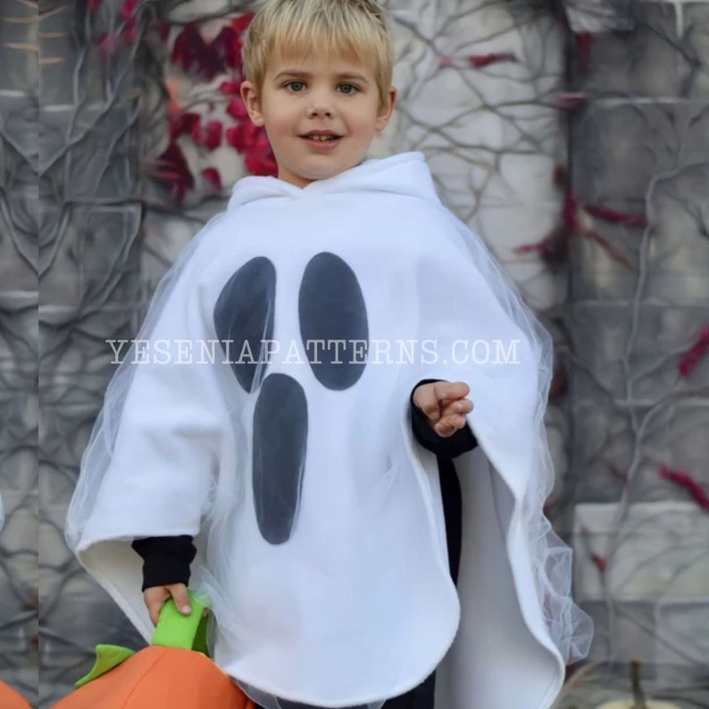 Surprised Floating Ghost Poncho Cape Halloween Costume Toddler - Etsy