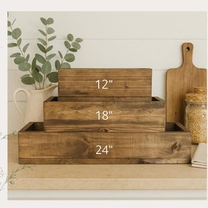 Custom Farmhouse Wood Box - Rustic Wood Box can be designed to perfectly meet your needs!  You select the size, the finish, and any wording!