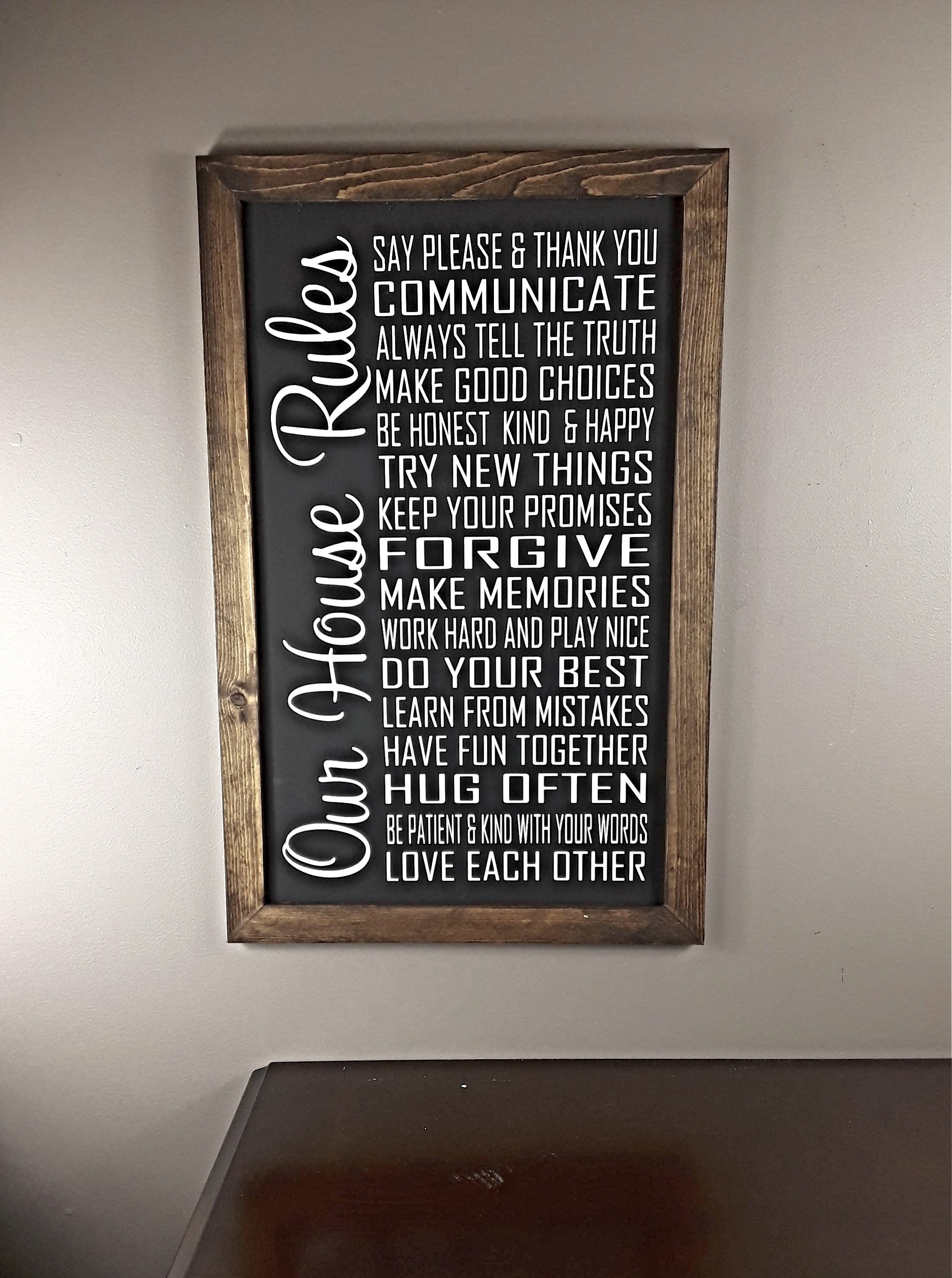 Custom Our House Rules Sign can be Personalized with your Etsy